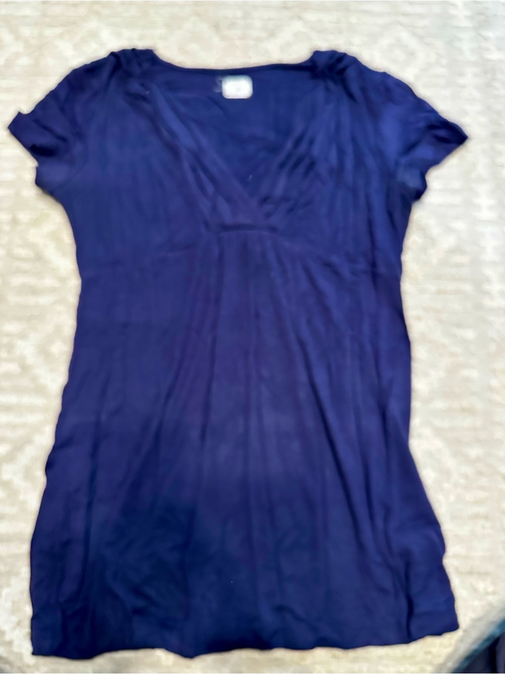 GAP Maternity Navy Short Sleeve V-Neck Tee